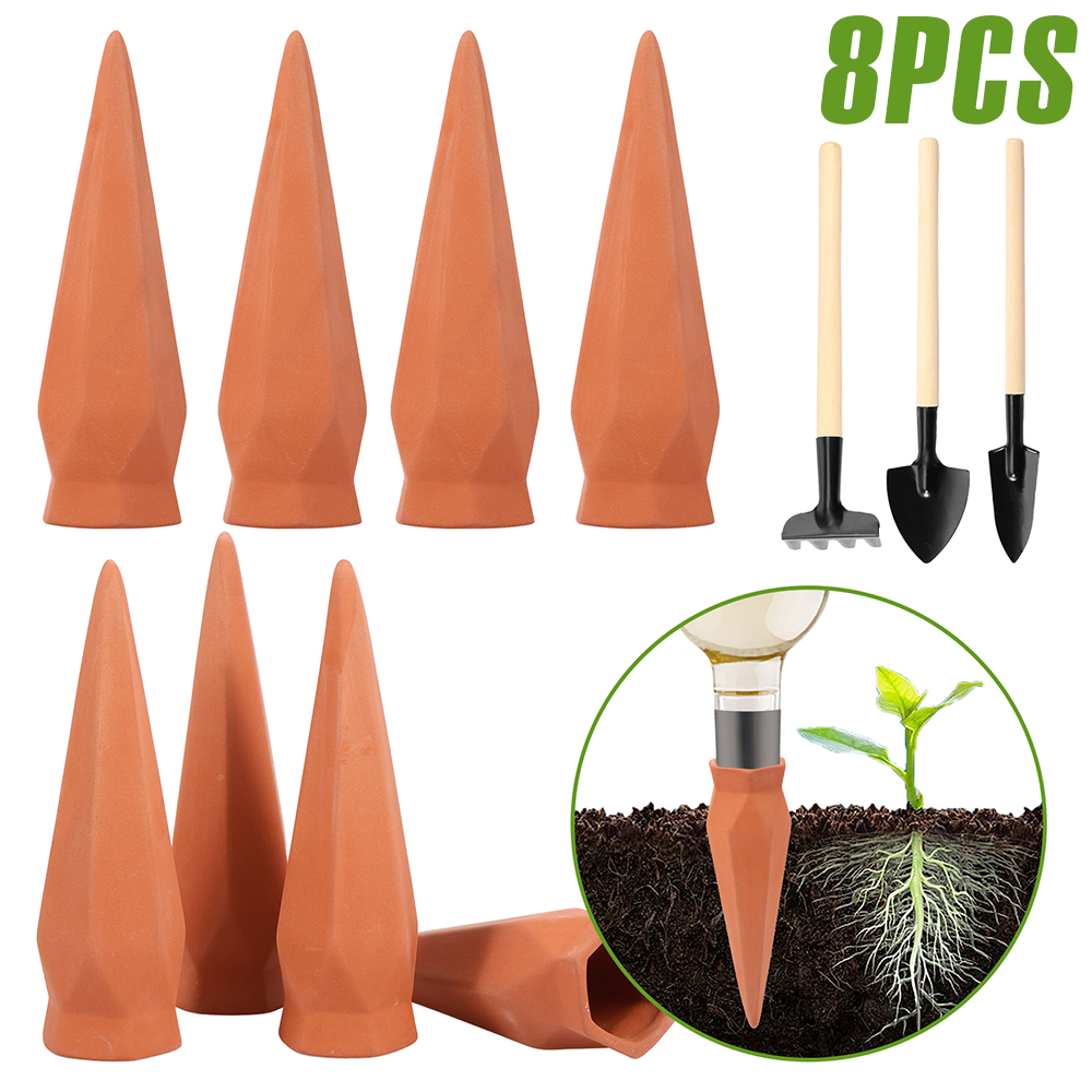 8Pcs Self Watering Stakes Red  - Self Watering Insert 评论和价格