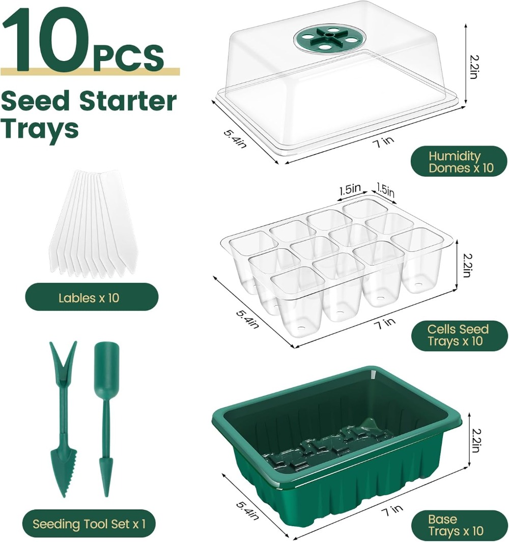 3rd Gen Seed Starter Tray, 10  - Humidity Dome Kit 评论和价格