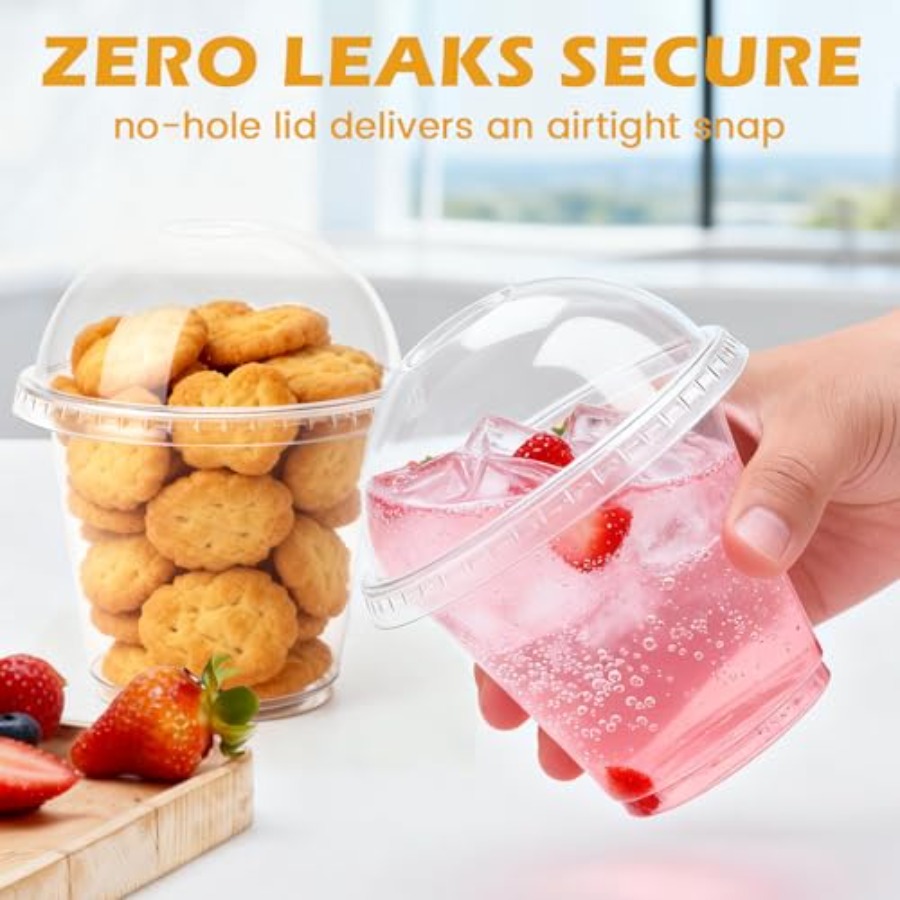 200 Pack 9 oz Clear Plastic Cu - Plastic Dome Clear 评论和价格