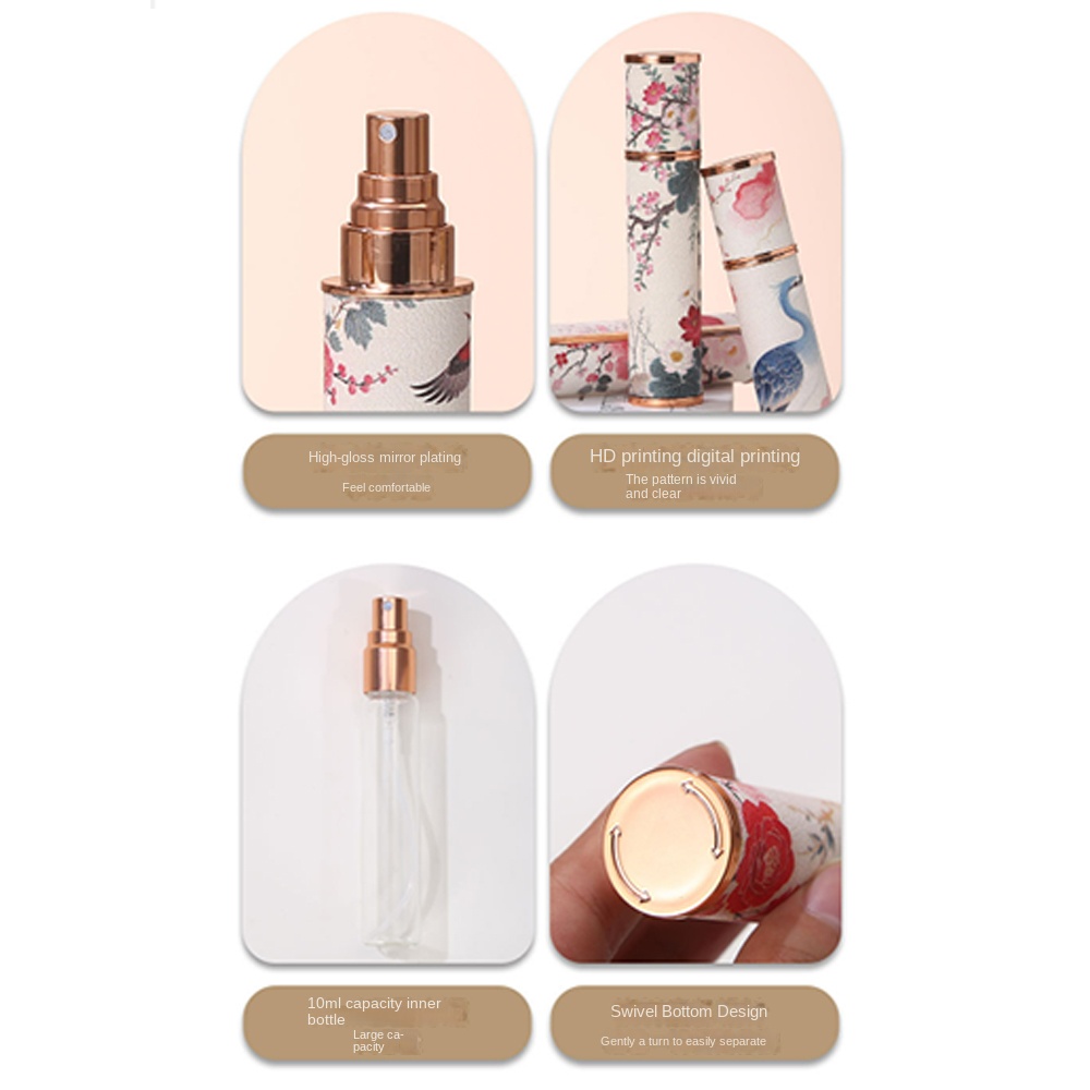 Portable PU Leather Perfume Bo - Misting Bottle Fine 评论和价格