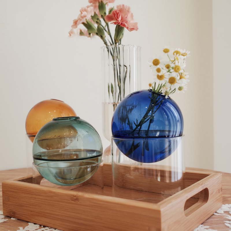 Mini Round Flower Vase Hydropo - Propagation Station Vase 评论和价格