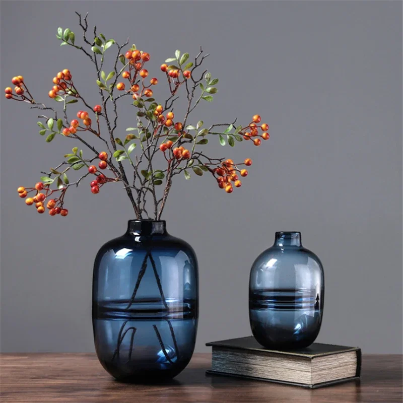 Minimalist Blue Black Glass Va - Propagation Station Vase 评论和价格