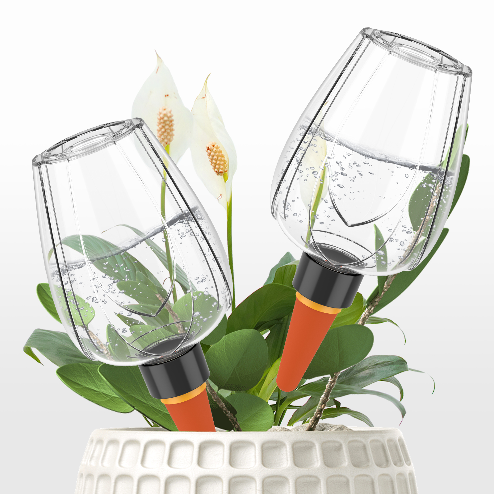 4Pcs Plant Watering Globe Clea - Self Watering Insert 评论和价格