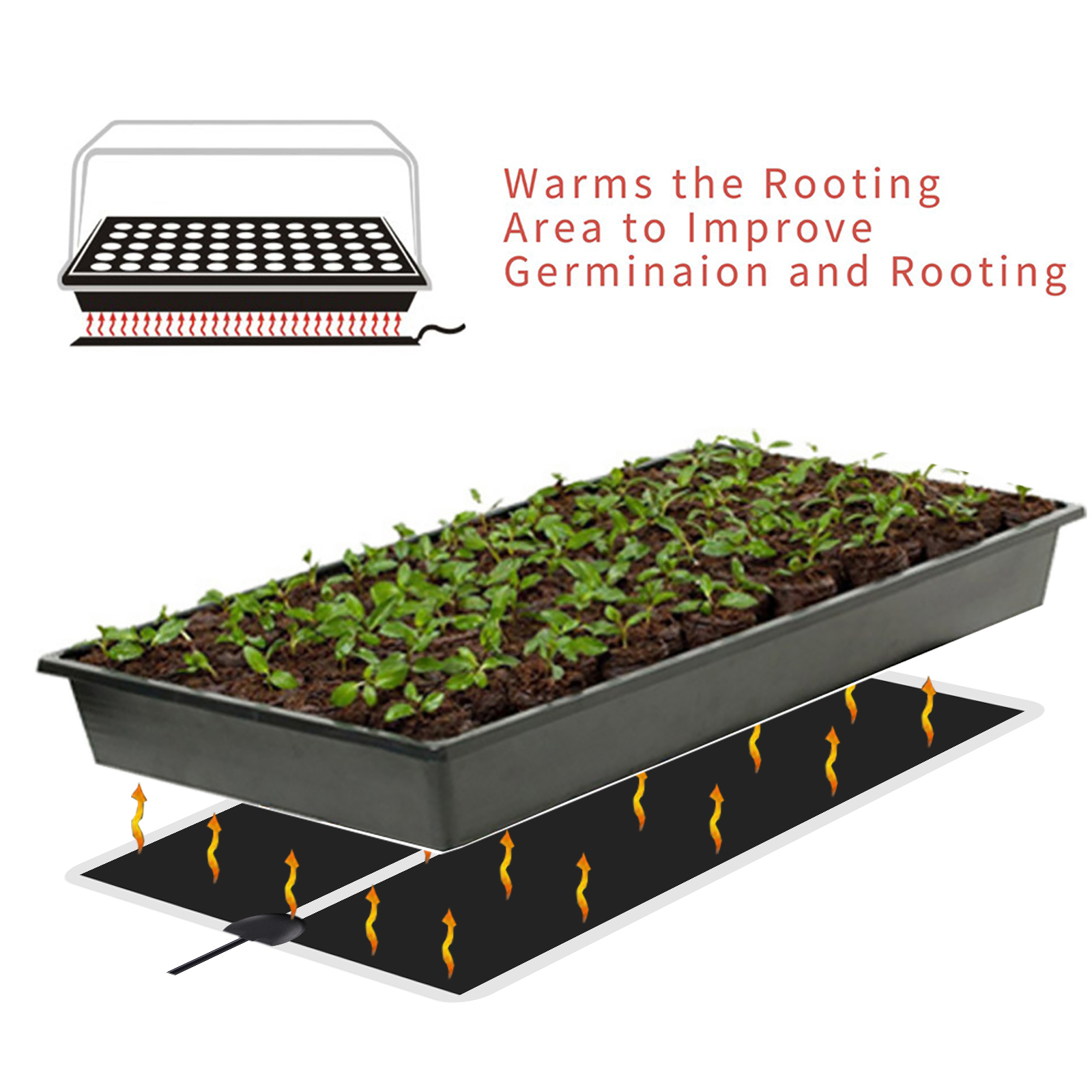5~45W Seedling Heat Mat 220V~2 - Heat Mat Seedling 评论和价格