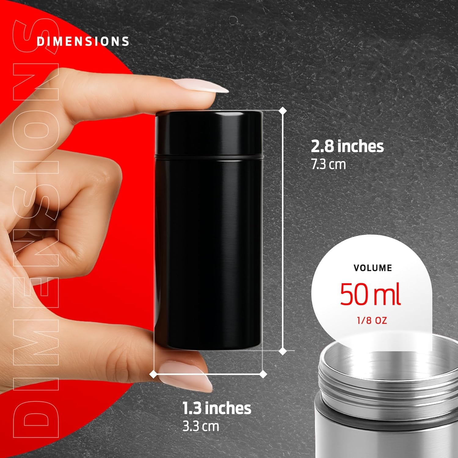 50ml Smell Proof Aluminum Jar  - Misting Bottle Fine 评论和价格