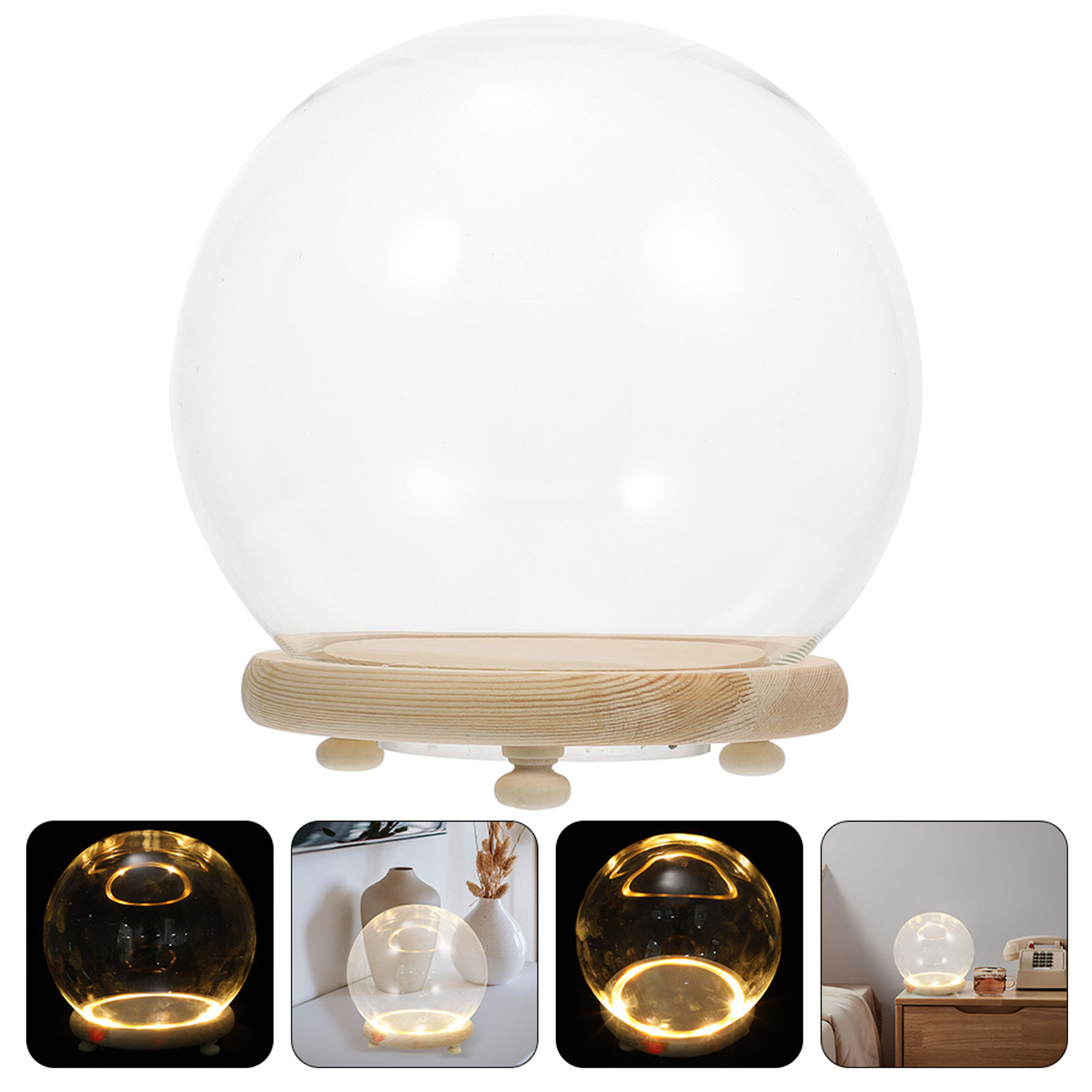Eternal Flower Glass Cover Cle - Plastic Dome Clear 评论和价格