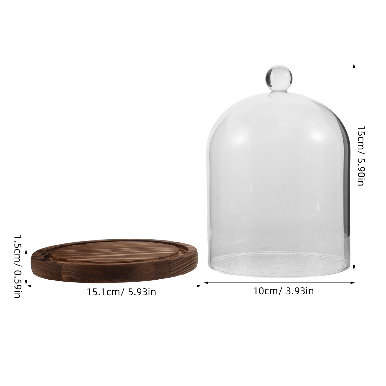 Clear Glass Bell Jar Dome for  - Plastic Dome Clear 评论和价格