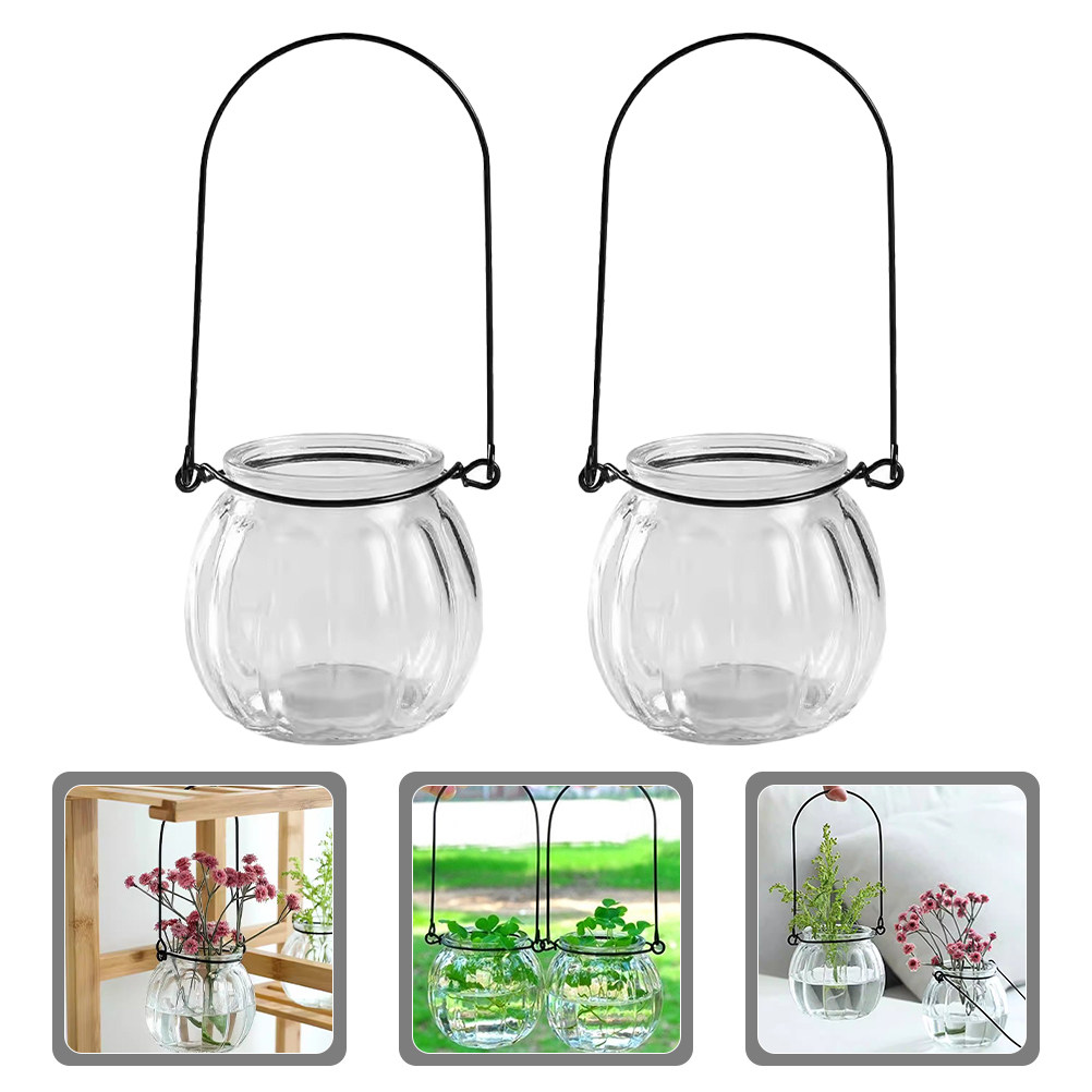 6Pcs Transparent Hanging Glass - Propagation Station Vase 评论和价格