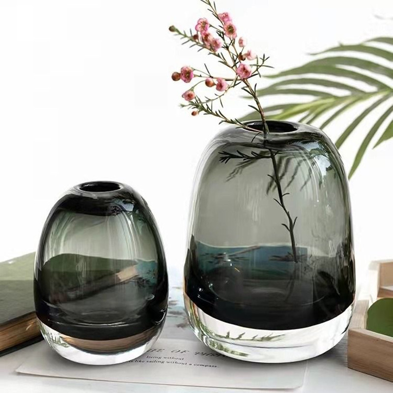 Smoke Gray Glass Vase, Hydropo - Propagation Station Vase 评论和价格